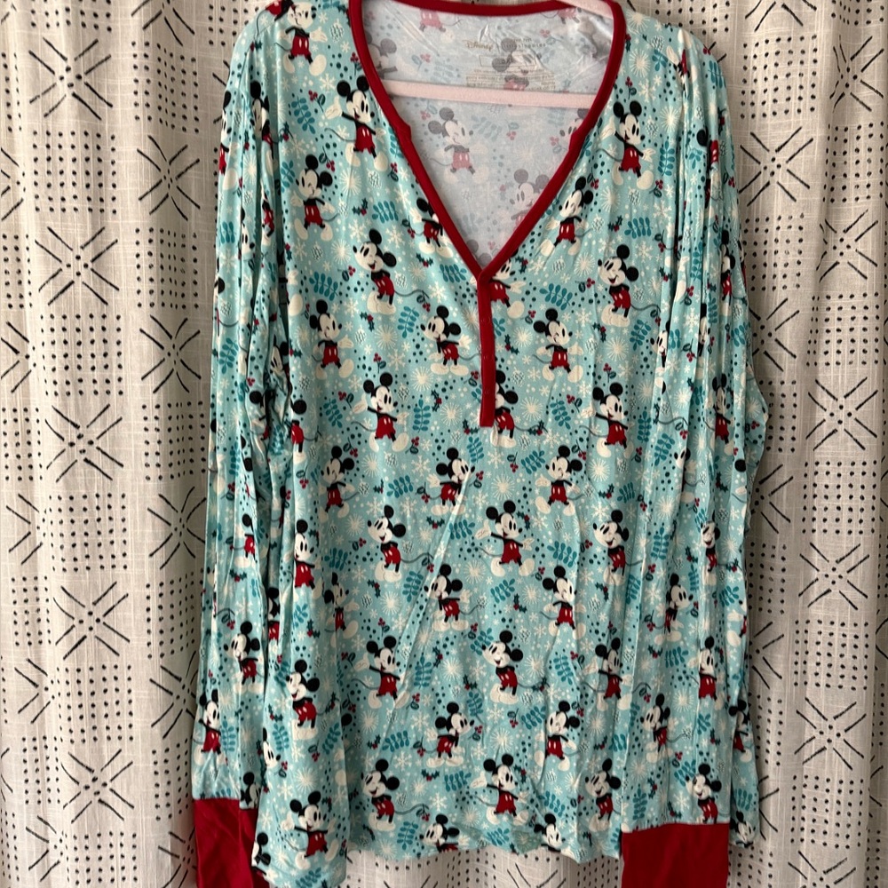 Little Sleepies Disney Mickey Winter Wonderland shirt